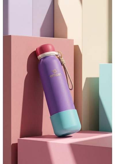 Emsan Thermos Bottle Çelik Sızdırmaz Termos 750 Ml Mor Purple