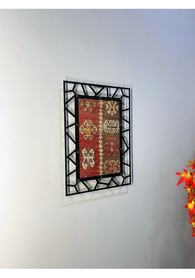 Modern Çerçeveli 60 Yıllık Antika Malatya Kilim Tablo