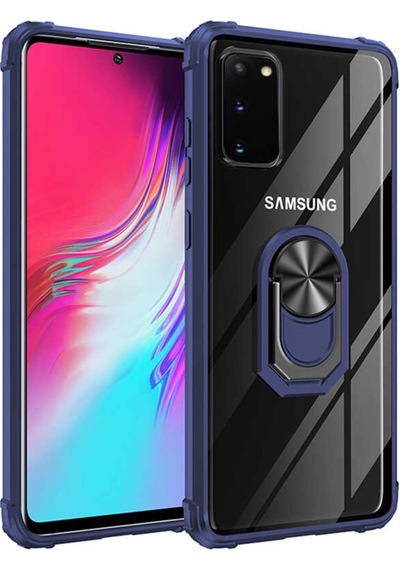 Samsung Galaxy Uyumlu S20 Kilif Standli Yüzüklü Mola Silikon Kapak 466781001