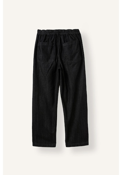 Defacto %100 Pamuk Beli Lastikli Baggy Fit Jean Pantolon I6061ax26aunm40 Siyah-nm40