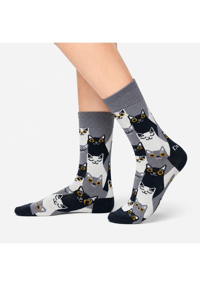 Carnaval Socks Sokak Kedileri Temalı Soket Çorap Çok Renkli