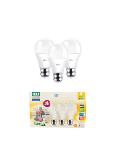 Ecolite 12w Led Ampul 3'lü Paket 1521 Lümen, 100w Eşdeğer, E27 Duy, 3000k Sarı Işık, Opal Cam,%88 Enerji Tasarrufu, 15000 Saat Ömür Enerji Sınıfı E 10c