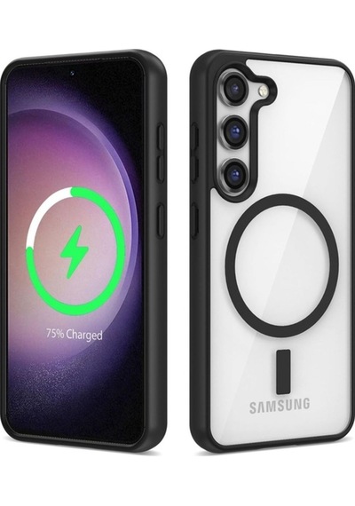 Galaxy S22 Plus Kılıf M-safe Wireless Şarj Özellikli Silikon Zore Ege Kapak Siyah