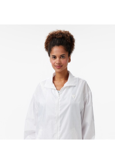 Guess 4g Logo Windbreaker Kadın Beyaz Rüzgarlık - V5gl01wh482