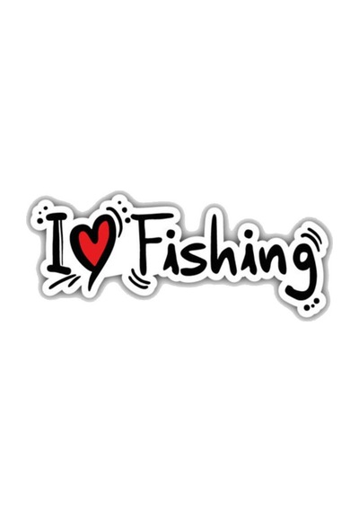 I Love Fishing Balık Tutmayı Seviyorum Araç Oto Sticker 18Cm