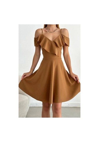 Genel Markalar Kadın Trend Model Esnek Krep Kumaş Kruvaze Yaka Volanlı Abiye Elbise Vizon - 925383524 Vizon Genel Markalar Kadın Trend Model Esnek Krep Kumaş Kruvaze Yaka Volanlı Abiye Elbise Vizon - 925383524 Vizon