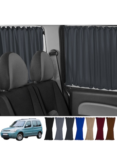 Pandami Citroen Berlingo 1.nesil 1996-2009 Uyumlu Füme Raylı Oto Perde Takımı