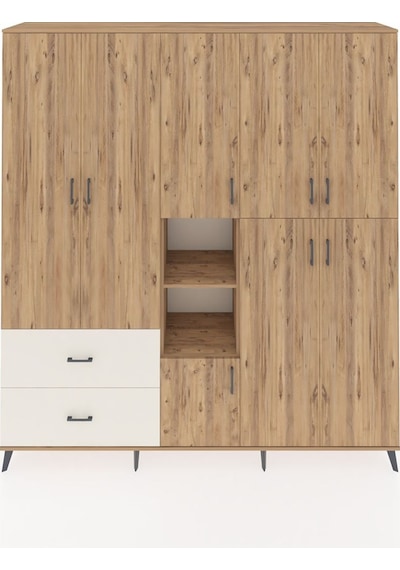 Hyperion Dolap 12 Raflı 2 Çekmeceli Tek Askılı 220x44x243 Çam-çam/aytaşı Atlas Çam/aytası Hyperion Dolap 12 Raflı 2 Çekmeceli Tek Askılı 220x44x243 Çam-çam/aytaşı Atlas Çam/aytası