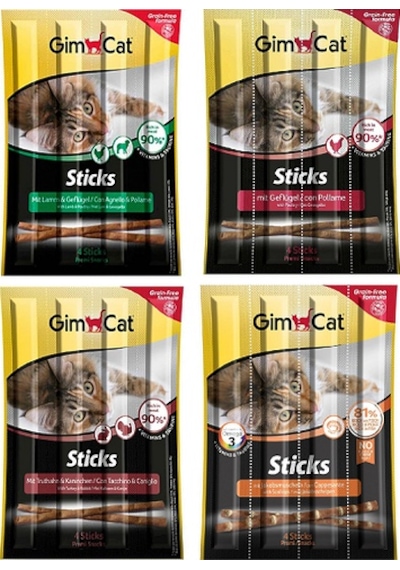 Gimcat Sticks Tahılsız Karışık Avantaj Paketi Kedi Ödül 4 x 20 G