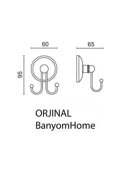 Çelik Banyo Paslanmaz Pirinç Bella Bornozluk Askılık Gri