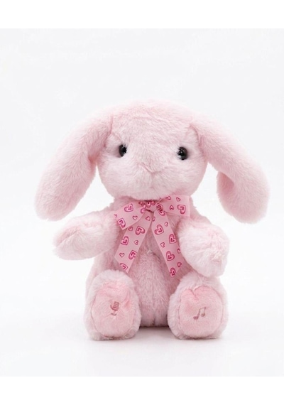 Pembe Tavşan Arkadaşım Sesli Müzikli Ses Kaydı Ve Ses Tekrarı Yapan Hareketli Kulaklı Oyuncak Peluş