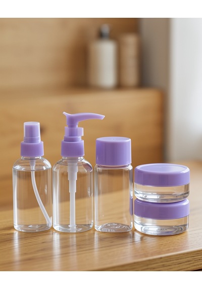 5'li Şeffaf Kozmetik Şişe Seti 30 Ml Uczzz5liseyahatşişesimor-1 Diğer