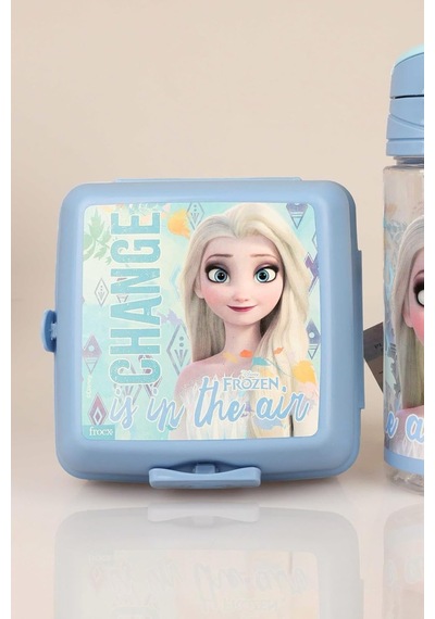 Dekomus Lisanslı Mavi Karlar Ülkesi Elsa Frozen Koleksiyonu Beslenme Kabı Ve 500 Ml Tritan Matara Seti Genel