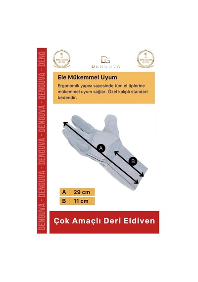 Çokamaçlıderieldiven Isıya Dayanıklı Yanmaz Su Geçirmez Lamineli Ergonomik Kaliteli Çok Amaçlı Deri