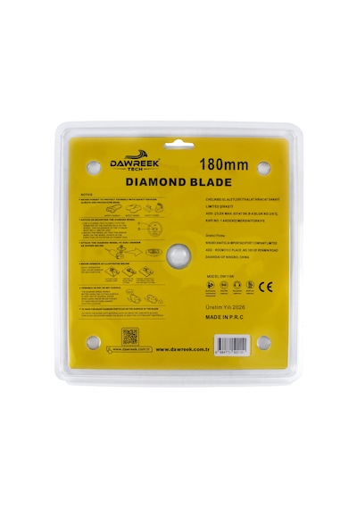 Dawreek Dt004cd 180mm Premium İnce Turbo Pro Elmas Testere Porselen-seramik