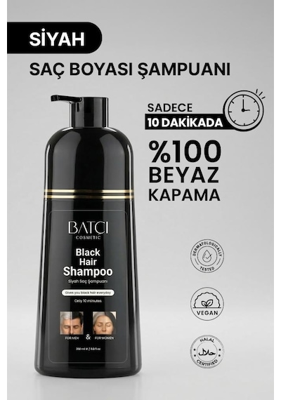 Batçı Anında Etkili Beyaz Kapatıcı Siyahlaştırıcı Şampuan 350 Ml