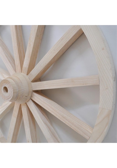 Otantik Ahşap At Arabası Tekeri 80 Cm. Duvar Dekoru Diğer