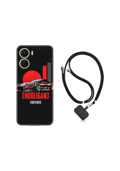 Vivo Y16 Kılıf İpli Boyun Askılı Desenli Silikon Hooligan 1636