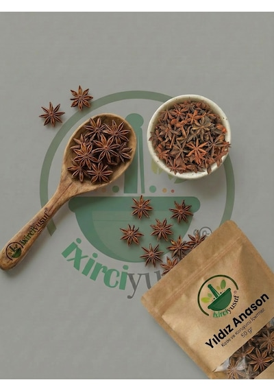 İxirciyusuf Yıldız Anason Star Anise Whole Star Anise Badian Illicium Verum Doğal Kurutulmuş 50 G