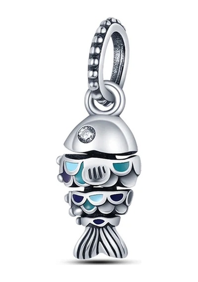 Fubena Mavi Pullu Balık Sallantılı Charm