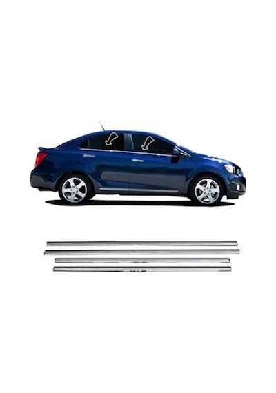 Chevrolet Lacetti Sedan Krom Cam Çıtası 4 Parça Paslanmaz Çelik