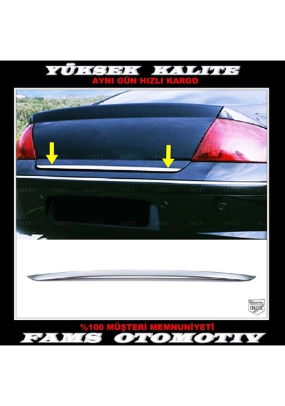 Peugeot 407 Krom Bagaj Alt Çıtası 2004 Üzeri P.Çelik Sedan