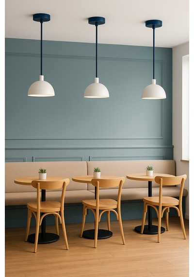 Alba Sarkıt Avize - Modern Endüstriyel Mufak Hol Cafe Salon Avize Beyaz