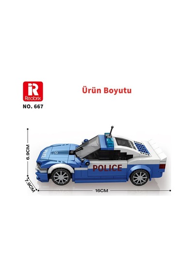 Reobrix Police Car Bmw 667 Brick Yapım Seti