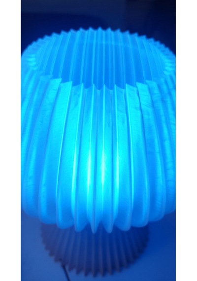 Akordeon Tasarım Masa Lambası - 3d Pleated Doku Dekoratif Gece Lambası Modern Ev Hediyesi Aydınlatma Mavi
