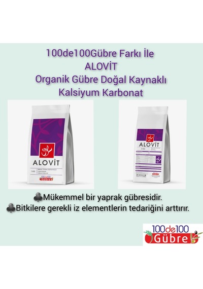 Meyve Ağaçları Için Güneş Yanığı Ve Don Yanığı Önleyici Giderici Gübre Alovit 1 KG