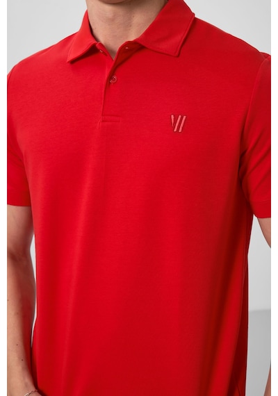 Tommy Life Kırmızı Basic Göğüs Logolu Standart Kalıp Triko Polo Yaka Erkek T-shirt - 87768 Kirmizi