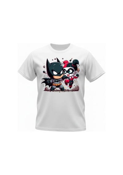 Urbantrendstore Unisex Batman Anime Oversize Fit Rahat Geniş Salaş T-shirt Günlük Tişört Beyaz