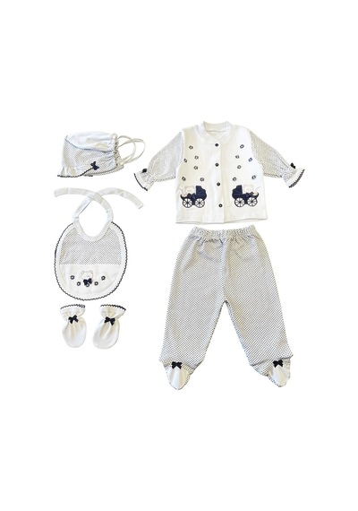 Sema Baby 5'li Set - Mavi Beyaz