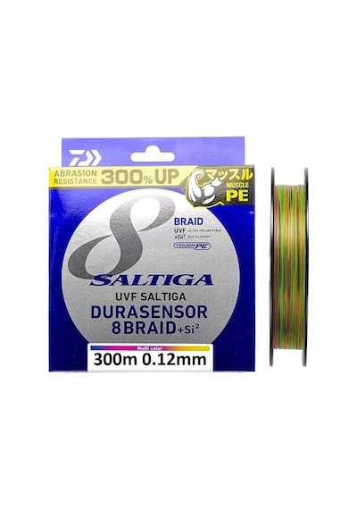 Daiwa Saltiga 8 Braid Dura 0.12mm 300m Multicolor İp Misina