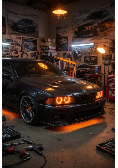 Bmw E39 Led Angel Halka Seti Amber Turuncu Renk Premium Görüntü