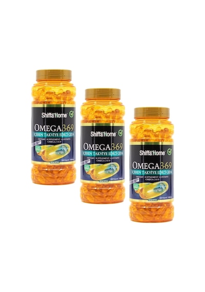 3 Adet Shiffa Home Omega 3 - 6- 9 1000 MG 200 Softjel