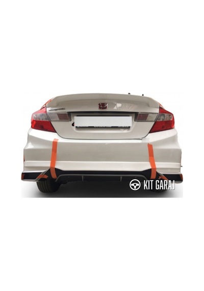 Kit Garaj Civic Fd6 Egzoz Görünümlü Difüzör Plastik Boyasız