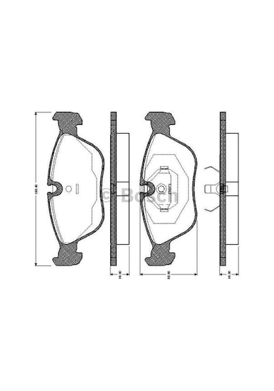 BOSCH 986461752 Fren Balatası Ön S70 96-00 V70 97-00 850 91-