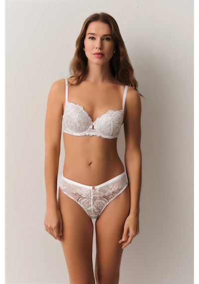 Suwen Pearl Dantelli Slip Külot St4447601036 Ekru