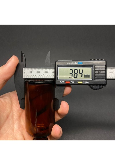 50ml Kahverengi Cam Damlalıklı Şişe , Siyah Plastik Kapak , 50cc