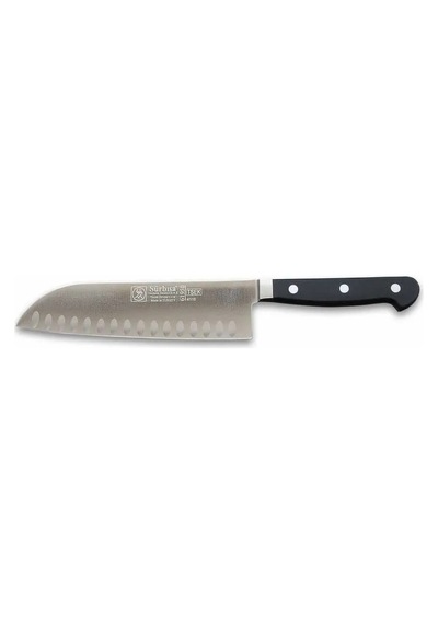 61950 - Sıcak Dövme Oluklu Santoku Şef Bıçağı 18 Cm Renkli