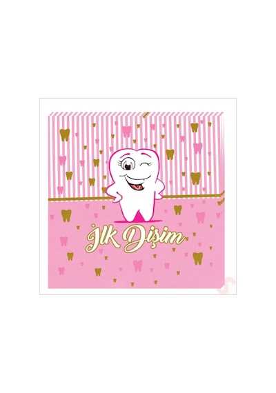 İlk Dişim Peçete 33cm X 33cm, 20 Adet - Pembe