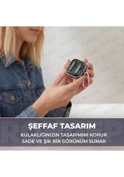 Samsung Galaxy Buds4 Pro/buds 4 İçin Şeffaf Kılıf Darbeye Çizilmeye Ve Sararmaya Karşı Dirençli Galaxy Buds 4 Pro Kulaklık Kılıfı Taşıma Askılı Tpu Koruyucu Samsung Buds 4 Pro Kılıf