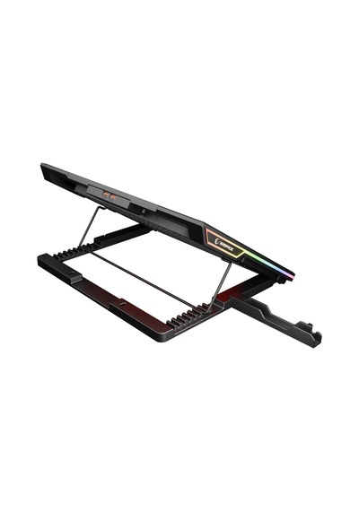 Blizzard R7 Rgb Işıklı 6 Fanlı Lcd Ekranlı 2 Usb Soketli 13''-15.6'' Notebook Soğutucu Stand