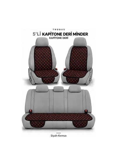 Audi A3 2013-2015 Suni Deri Kapitone Minder 5 Parça 01436481