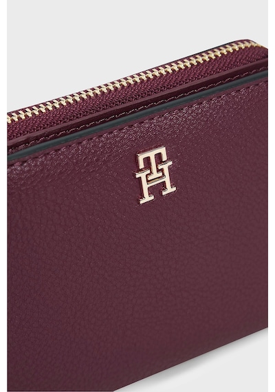 Tommy Hilfiger Logolu Fermuarlı Cüzdan Kadın Cüzdan Aw0aw18758 Gne Bordo