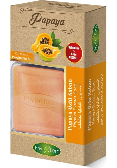 Phytoflora Papaya Özlü Sabun + Sabunluk + Kese