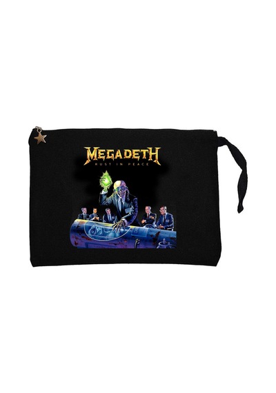 Megadeth Rust İn Peace New Siyah Clutch Astarlı Cüzdan / El Çantası