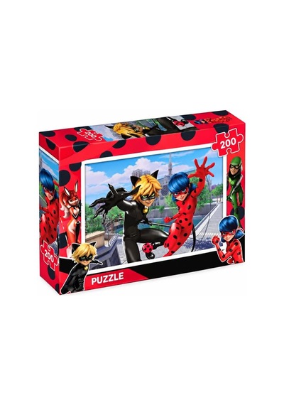 Uğur Böceği Ve Kara Kedi 200 Parça Puzzle Yüksek Baskı Kaliteli Eğlenceli Puzzle