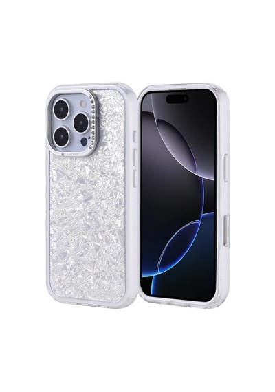 Apple iPhone 16 Pro İle Uyumlu Kılıf Gümüş Kapi Kapak Taşlı Apple iPhone 16 Pro İle Uyumlu, Gümüş Sku: Zeusb0fdqvzq3s